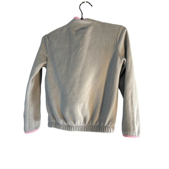 Athletic Works Girls 1/2 Zip Sweat Shirt Tops Gray/Pink Size M 7/8 - Picture 6 of 7